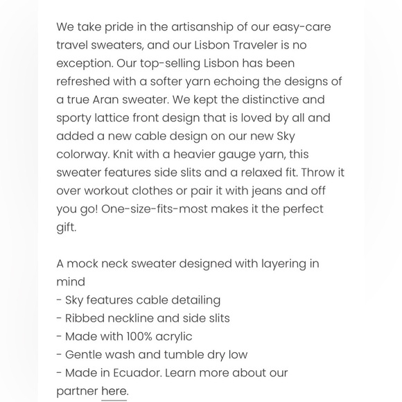 NWT MERSEA LIBSON TRAVELER OS sky blue Mock knit soft cozy acrylic coastal boho - Picture 3 of 14